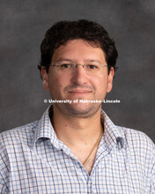 Studio portrait of Matteo D'Alessio, Research Assistant Professor, Nebraska Water Center. New Facult