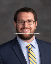 Studio portrait of Keegan Moore, Assistant Professor, Mechanical and Materials Engineering. New Facu