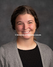 Studio portrait of Megan Taylor, Northeast Research and Extension Center, Extension Educator. New Fa