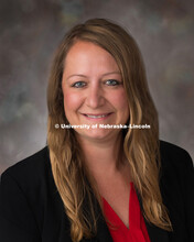 Studio portrait of Nicole Busboom, Outreach Coordinator for EPSCoR. August 20, 2018. 