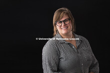 Studio portrait of Patricia Davis, Gallery Director and Lecturer for the School of Art, Art History 