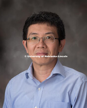 Studio portrait of Jiantao Guo, Associate Professor Chemistry. August 30, 2018. 