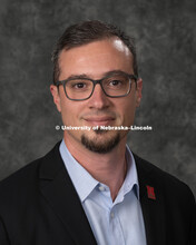 Studio portrait of Nikos Dimotakis, Assistant Professor of Management, College of Business. Septembe