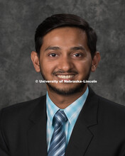Studio portrait of Aditya Gupta, Graduate Teaching Assistant, College of Business. September 10, 201