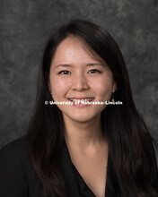 Studio portrait of Daun Jang, Graduate Teaching Assistant, College of Business. September 10, 2018. 