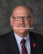 Studio portrait of Jim Schmidt, Professor of Economics, College of Business. September 10, 2018. 