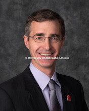 Studio portrait of Geoffrey Friesen, Associate Professor of Finance, College of Business. September 