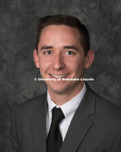 Studio portrait of Zachary Withers, Teaching Assistant, College of Business. September 11, 2018. 
