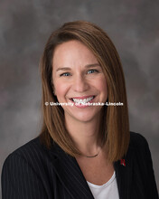 Studio portrait of Kirsten Licht, Dean’s Office, College of Arts and Sciences. October 22, 2018. 