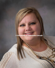 Studio portrait of Breana Garretson, Financial Specialist, Oldfather Business Cooperative. November 