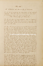 University of Nebraska charter now housed in Love Library's Special Collections. December 7, 2018. 