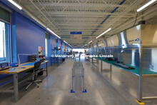 The final assembly area in the new location. Virtual Incision has relocated to the newest building o