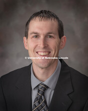Studio portrait of Luke Barnard, Assistant Controller at Central Administration. January 14, 2019. 