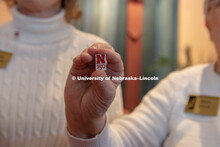 N150 pins were being handed out at the State of the University, January 15th, 2019. 