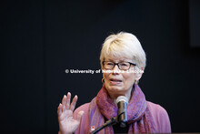 Charlyne Berens, emeriti professor, College of Journalism and Mass  Communications presents her Nebr