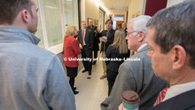 The Nebraska University Regents and other University officials toured a variety of campus facilities