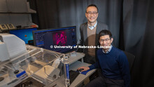 Research done by Ruiguo Yang (right), Jung Yul Lim (left), seeks to understand how individual cells 