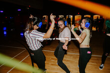 Silent Disco was a free event sponsored by Campus Recreation in the Coliseum along with GLO rock cli