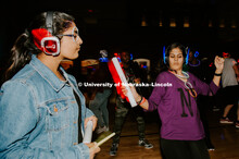Silent Disco was a free event sponsored by Campus Recreation in the Coliseum along with GLO rock cli
