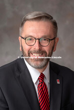 Studio portrait of Chancellor Ronnie Green. January 28, 2019. 