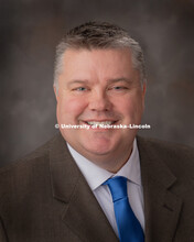 Studio portrait of Heath Tuttle, Assistant Vice Chancellor for Information Technology Services. Janu