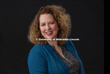 Studio portrait of Kristen Drennon, Auditions and Scholarship Coordinator for the Glenn Korff School