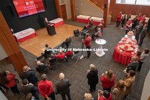 Everyone was invited to enjoy a cupcake and join in the festivities with their Husker friends at the