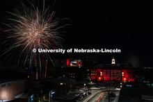 Guests at the Music and Milestones celebration viewed the fireworks display at the Charter Day Celeb