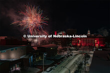 Guests at the Music and Milestones celebration viewed the fireworks display at the Charter Day Celeb