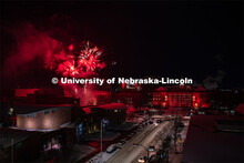 Guests at the Music and Milestones celebration viewed the fireworks display at the Charter Day Celeb