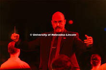 The UNL Ensemble is directed by conductor, Garrett Hope, the ensemble played Sea of Red (featuring t