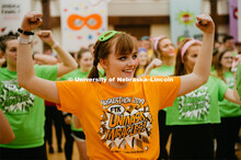 Students learning "Morale dance". 1274 Nebraska students signed up to be part of the Huskerthon Danc