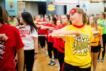 Students learning "Morale dance". 1274 Nebraska students signed up to be part of the Huskerthon Danc