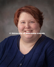 Studio portrait of Kelly Dick, Office Associate for Central Administration, Varner Hall. February 21