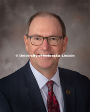 Studio portrait of Bradley Stauffer, Special Assistant to the President, Central Administration. Feb