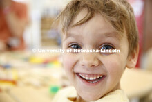 Ruth Staples Child Development Lab student teachers and children work with children at the Malone Ce