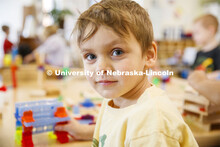 Ruth Staples Child Development Lab student teachers and children work with children at the Malone Ce