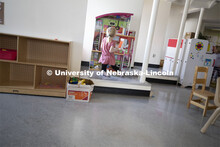 Ruth Staples Child Development Lab student teachers and children work with children at the Malone Ce