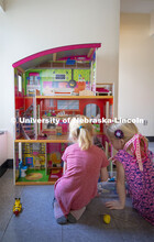 Ruth Staples Child Development Lab student teachers and children work with children at the Malone Ce