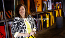 Pam Dingman, county engineer and Nebraska Engineering alum, poses at the county shops. March 12, 201