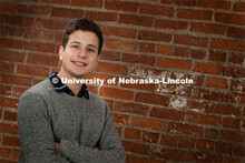 Studio portrait of Jared Noetzel, Critical Language Scholar recipient. March 15, 2019. 