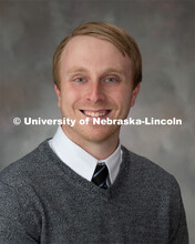 Studio portrait of Jordan Reinders, Graduate Studies. March 29, 2019. 