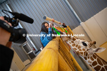 Zoe Jirovsky, a member of the University of Nebraska-Lincoln's Theme Park Design Group, shows Phoebe