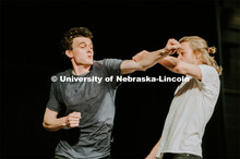 Students take to the stage with a stage combat class, which takes place at the Johnny Carson School 