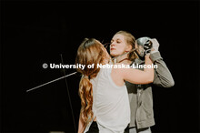 Students take to the stage with a stage combat class, which takes place at the Johnny Carson School 