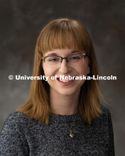 Studio portrait of Sarah Vrtiska, Fulbright Scholar recipient. April 8, 2019. 