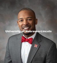 Studio portrait of Marco Barker, Vice Chancellor for Diversity and Inclusion. April 15, 2019. 