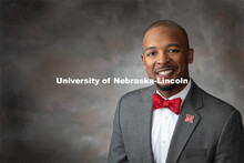 Studio portrait of Marco Barker, Vice Chancellor for Diversity and Inclusion. April 15, 2019. 