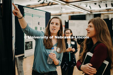 Research Fair graduate poster session in the Nebraska Union ballrooms. April 15, 2019. 