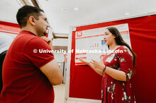 Research Fair graduate poster session in the Nebraska Union ballrooms. April 15, 2019. 